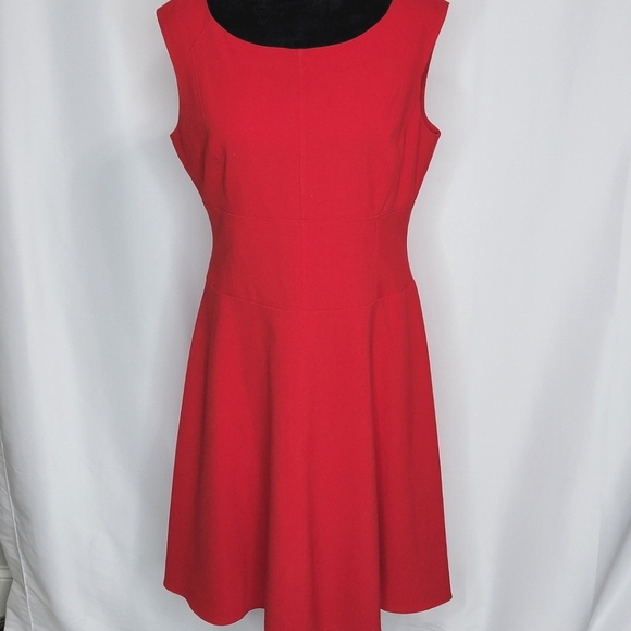 Marc New York Bright Red Fit and Flair Dress Size 12  #360 - Picture 1 of 8